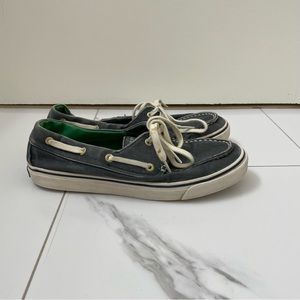 Sperry Blue Canvas Slip On Loafers Sneakers Shoes